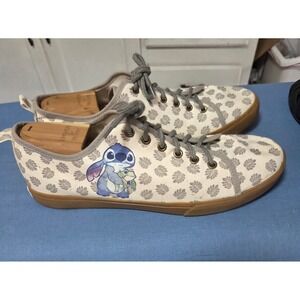 Lilo & Stitch Disney Ground Up Size 10 Ladies Frog Leaf Print Canvas‎ Sneakers